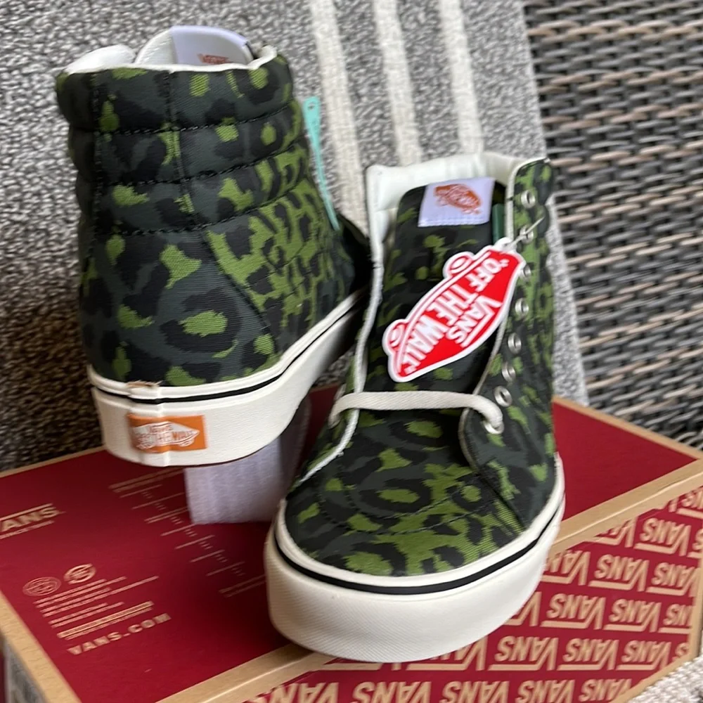 Vans Comfycush Sk8-Hi Leopard Cactus / Scarab MENS - Picture 10 of 16